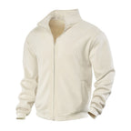 Janet | Women's Zip-Through Cardigan with Stand Collar, Ribbed Knit Cardigan | The Dress Cellar