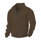 Janet | Women's Zip-Through Cardigan with Stand Collar, Ribbed Knit Cardigan | The Dress Cellar