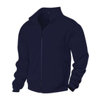 Janet | Women's Zip-Through Cardigan with Stand Collar, Ribbed Knit Cardigan | The Dress Cellar