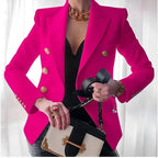 Scarlett | Women's Double-Breasted Tailored Blazer - Pink