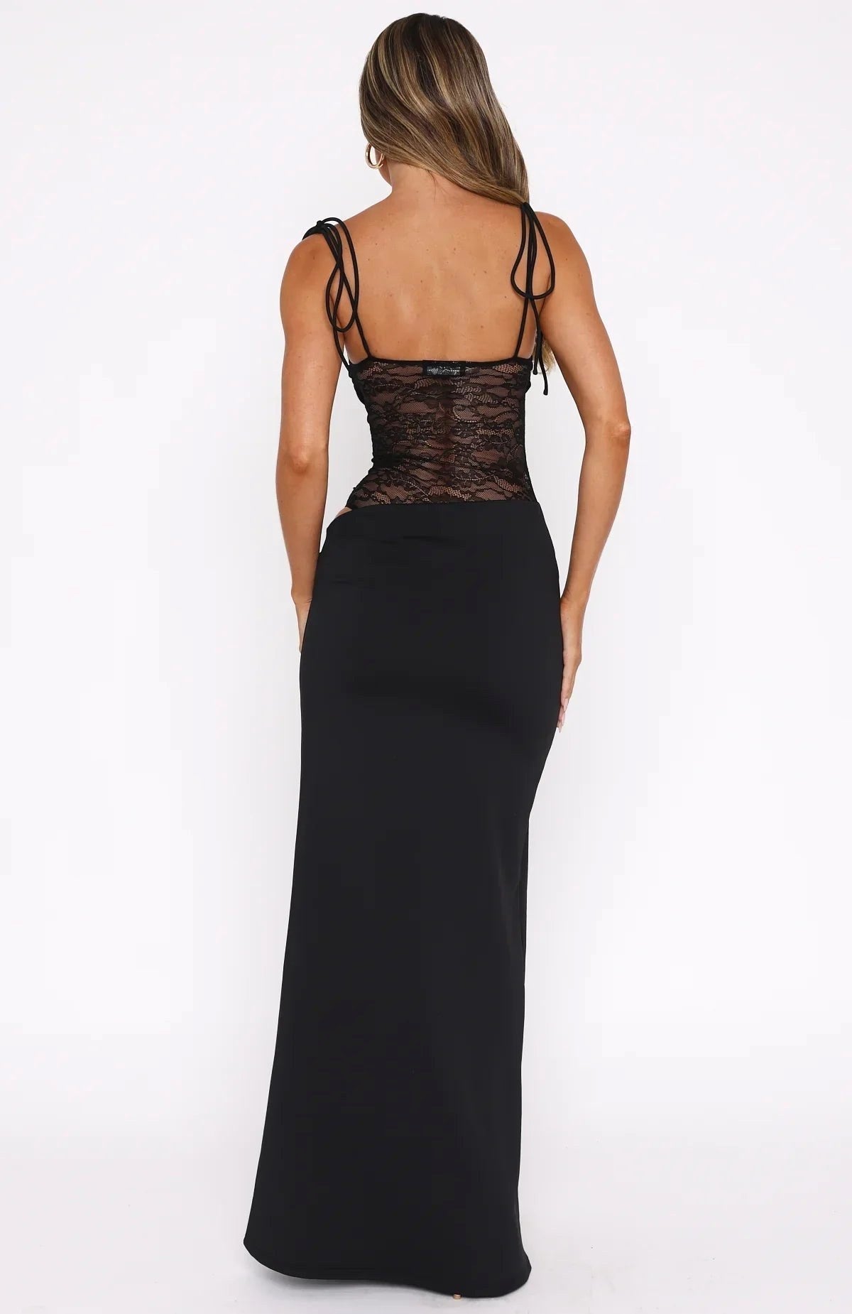Scarlett | Women's Long Corset Dress with Lace Details - image 6