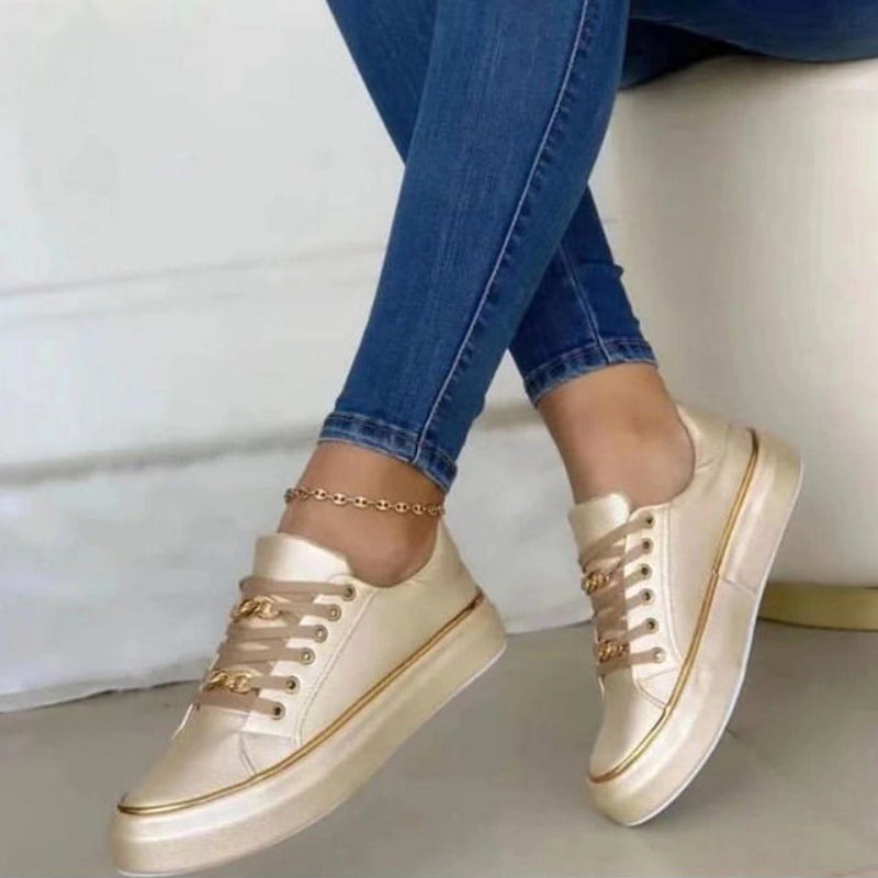 Scarlett | Women's Orthopaedic Walking Shoes, Cushioned Daily Wear | The Dress Cellar | Gold