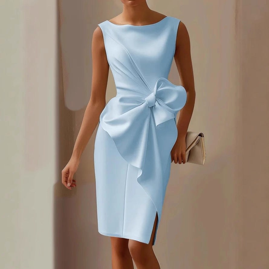 Scarlett | Women's Sleeveless Bow Detail Midi Dress - image 13