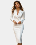 Scarlett | Women's Tailored Midi Dress - Black