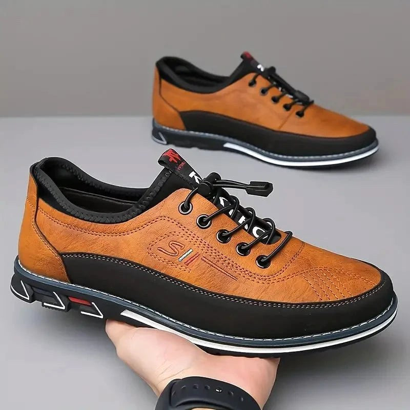 Scott | Men's Oxford Shoes with Vegan Leather Upper, Handcrafted Formal Shoes | The Dress Cellar | Brown