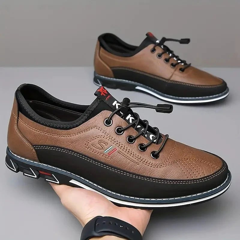 Scott | Men's Oxford Shoes with Vegan Leather Upper, Handcrafted Formal Shoes | The Dress Cellar | Black