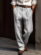 Sean | Men's Classic Pleated Trousers, Comfortable Dress Trousers | The Dress Cellar
