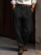 Sean | Men's Classic Pleated Trousers, Comfortable Dress Trousers | The Dress Cellar