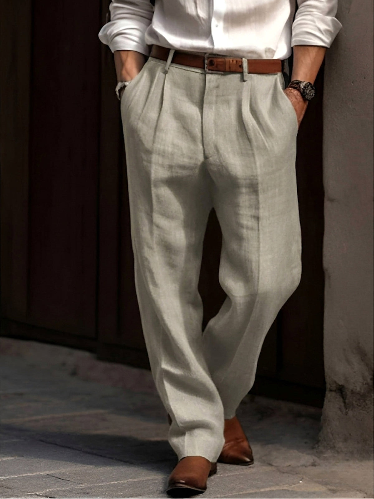 Sean | Men's Classic Pleated Trousers, Comfortable Dress Trousers | The Dress Cellar