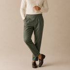 Shane | Men's High Waist Double Pleated Trousers, Tailored Formal Trousers | The Dress Cellar