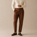 Shane | Men's High Waist Double Pleated Trousers, Tailored Formal Trousers | The Dress Cellar | Black