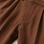 Shane | Men's High Waist Double Pleated Trousers, Tailored Formal Trousers | The Dress Cellar | Grey