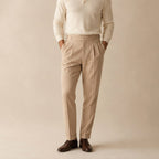 Shane | Men's High Waist Double Pleated Trousers, Tailored Formal Trousers | The Dress Cellar
