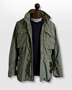Simon | Men's Military Field Jacket, Adjustable Drawstring Outdoor Jacket | The Dress Cellar | Black