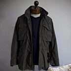 Simon | Men's Military Field Jacket, Adjustable Drawstring Outdoor Jacket | The Dress Cellar