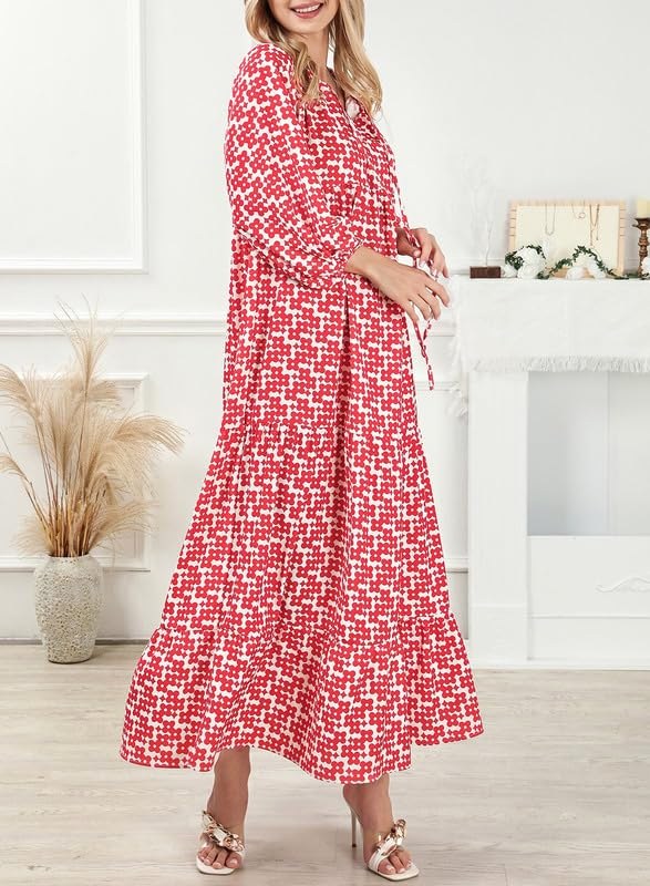 Sophia | Women's Boho Lightweight V-Neck Maxi Dress - image 16