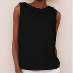Sophia | Women's Sleeveless Roll Collar Top - image 8