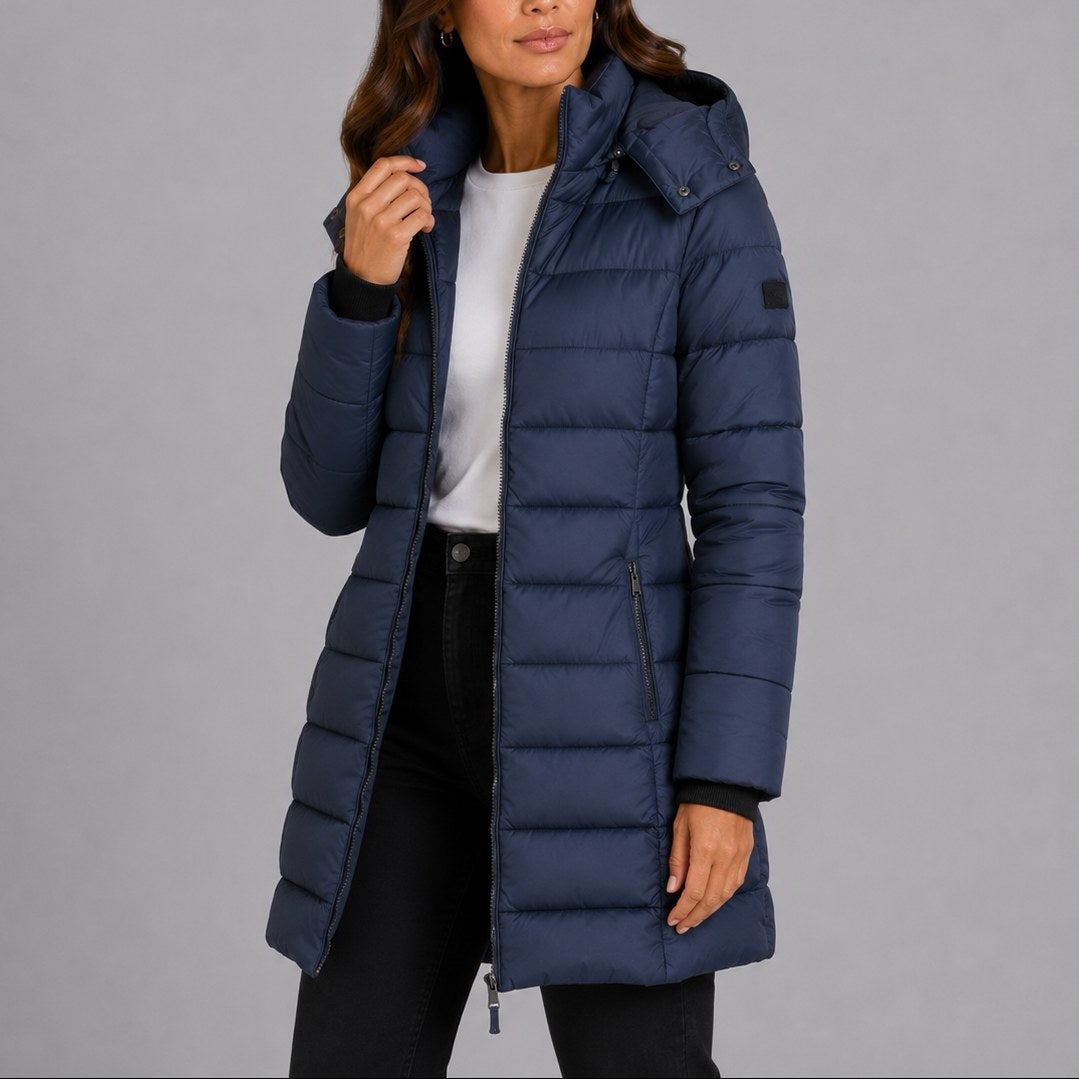 Ashley | Women's Hooded Puffer Jacket, Lightweight Insulated Winter Coat | The Dress Cellar