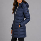 Ashley | Women's Hooded Puffer Jacket, Lightweight Insulated Winter Coat | The Dress Cellar