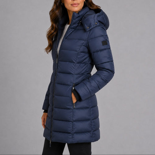 Ashley | Women's Hooded Puffer Jacket, Lightweight Insulated Winter Coat | The Dress Cellar