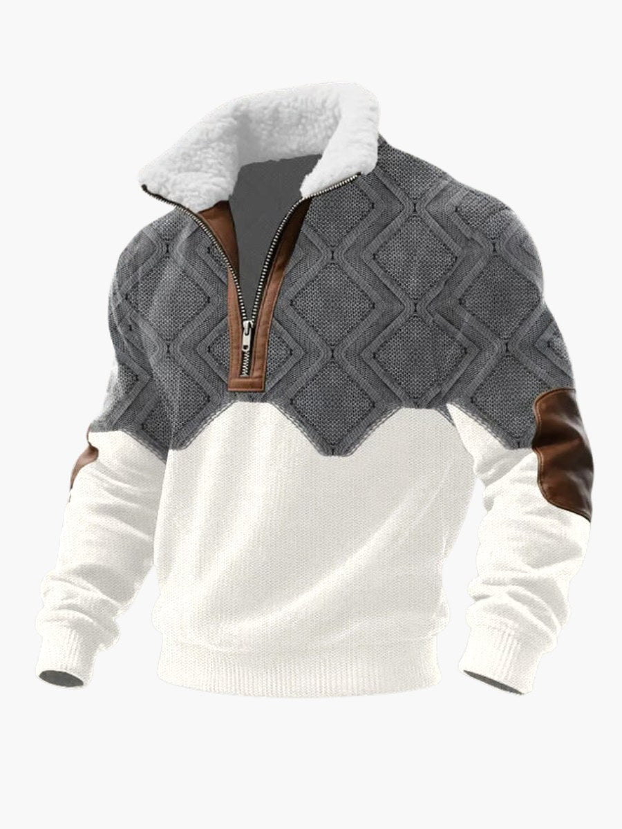Spencer | Men's High-Neck Fleece Jumper, Warm Layering Jumper | The Dress Cellar