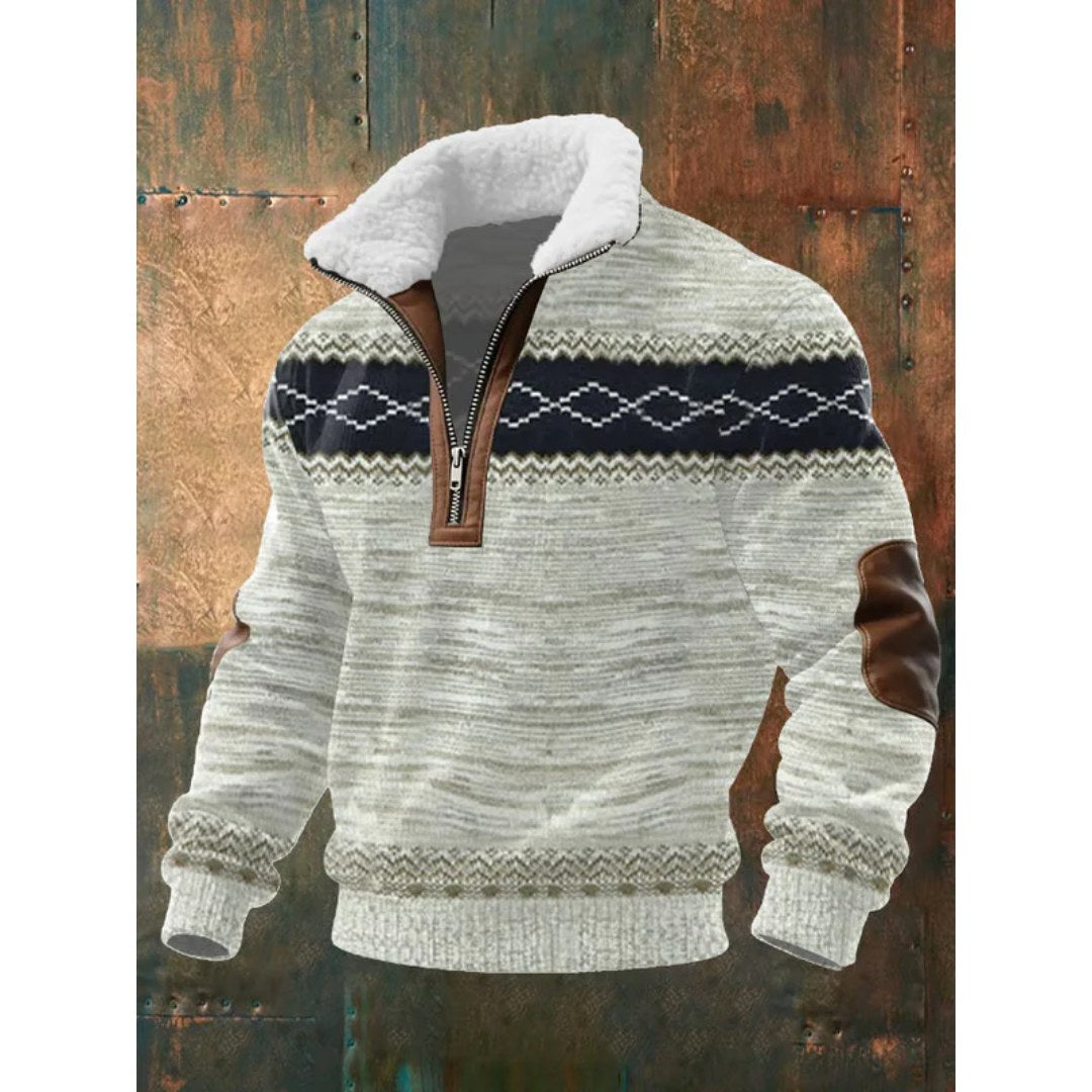 Spencer | Men's High-Neck Fleece Jumper, Warm Layering Jumper | The Dress Cellar