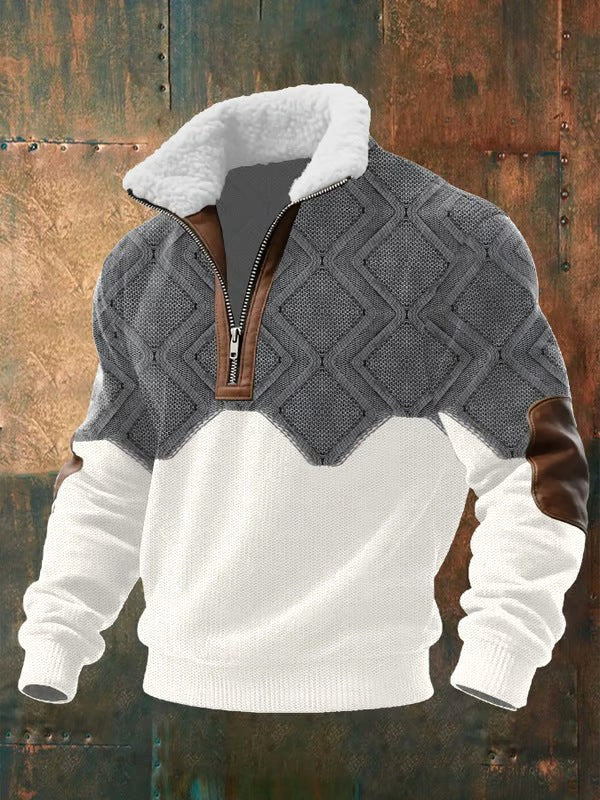Spencer | Men's High-Neck Fleece Jumper, Warm Layering Jumper | The Dress Cellar