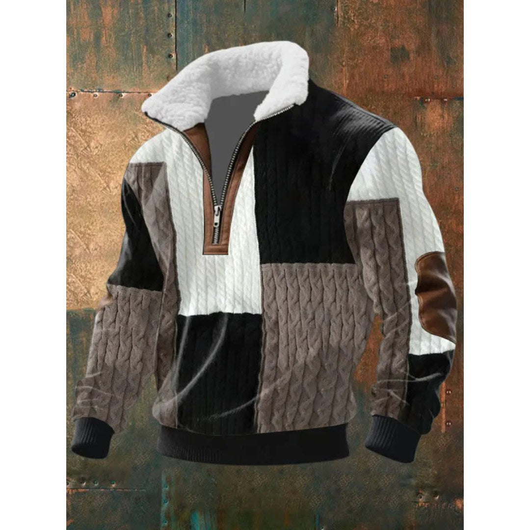 Spencer | Men's High-Neck Fleece Jumper, Warm Layering Jumper | The Dress Cellar