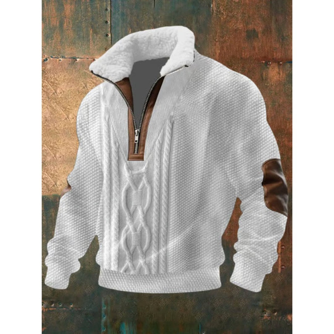Spencer | Men's High-Neck Fleece Jumper, Warm Layering Jumper | The Dress Cellar