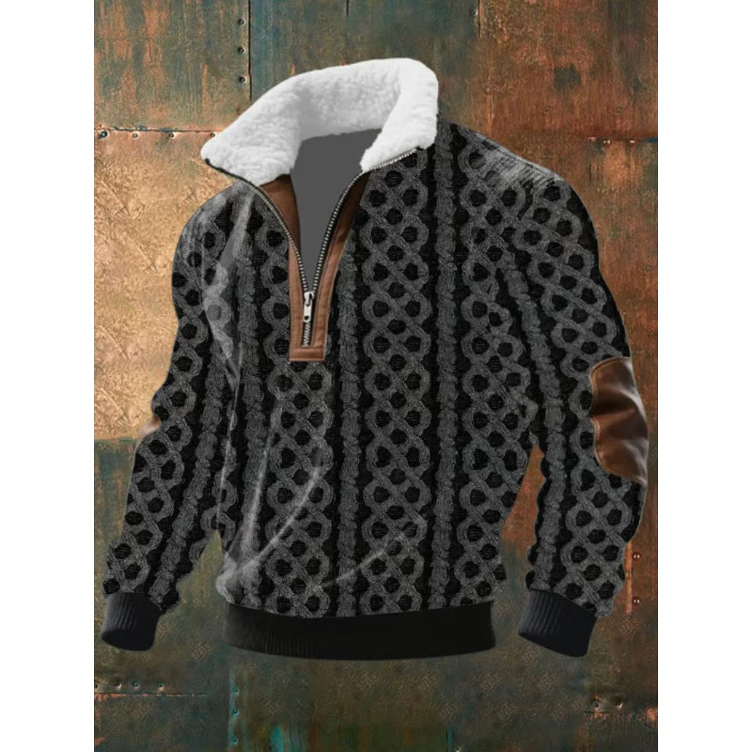 Spencer | Men's High-Neck Fleece Jumper, Warm Layering Jumper | The Dress Cellar