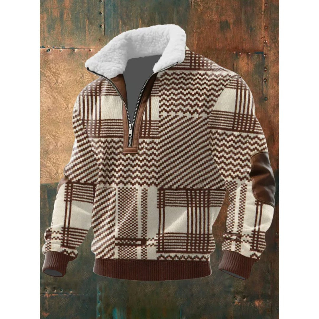 Spencer | Men's High-Neck Fleece Jumper, Warm Layering Jumper | The Dress Cellar