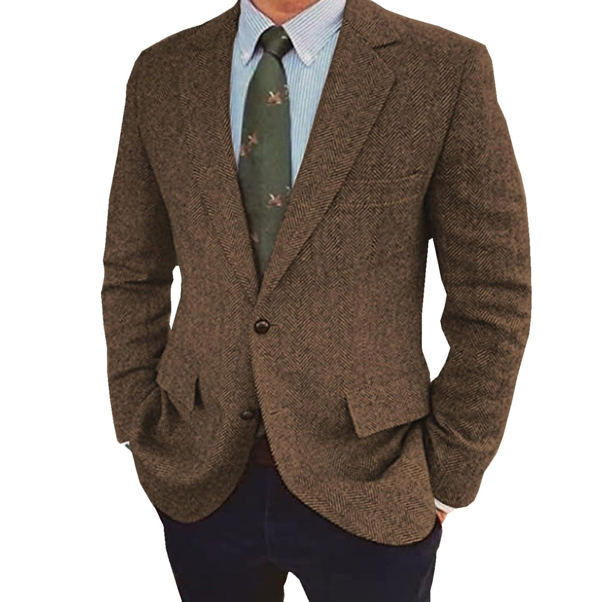 Roger | Men's Single-Breasted Blazer, Two-Button Retro Jacket | The Dress Cellar
