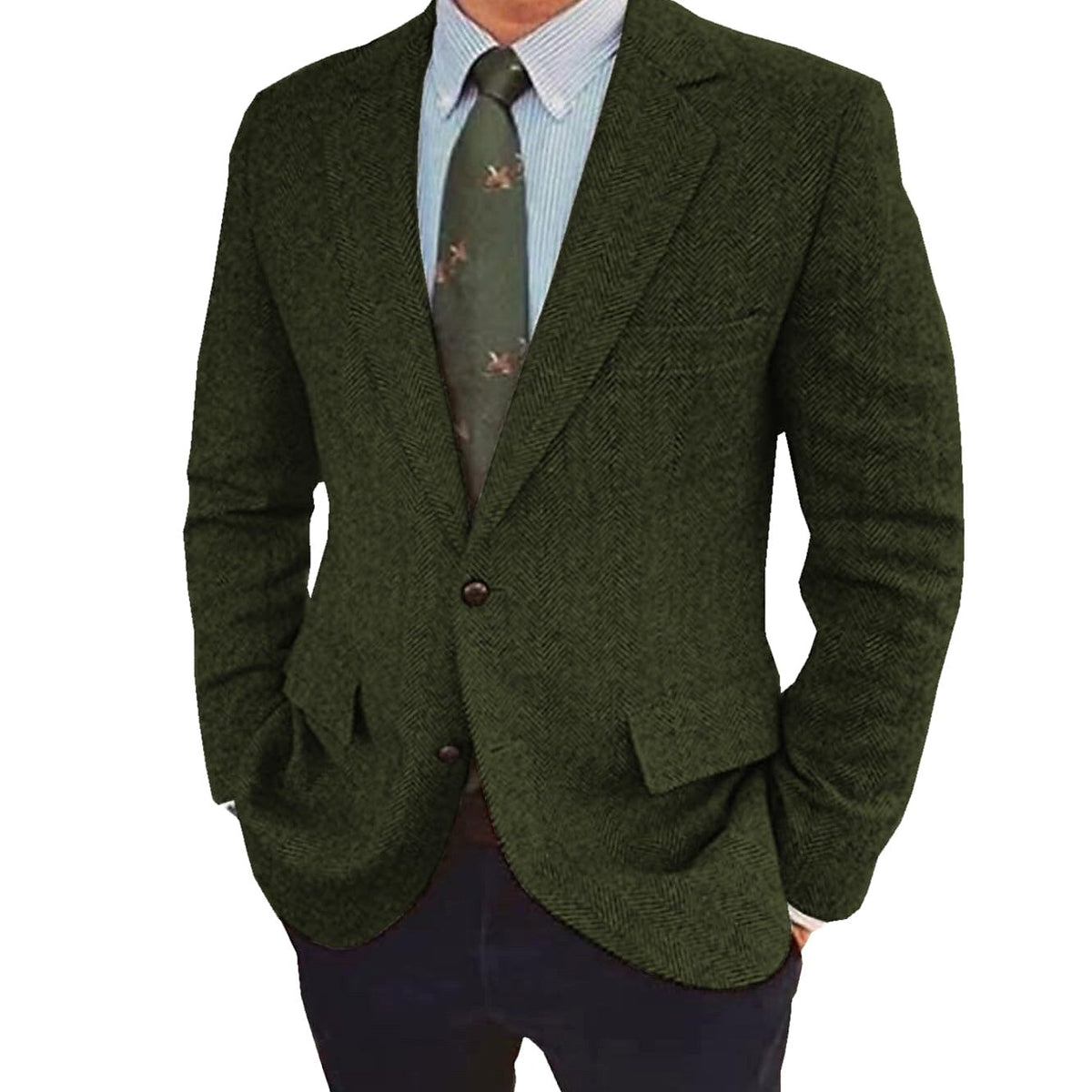 Roger | Men's Single-Breasted Blazer, Two-Button Retro Jacket | The Dress Cellar