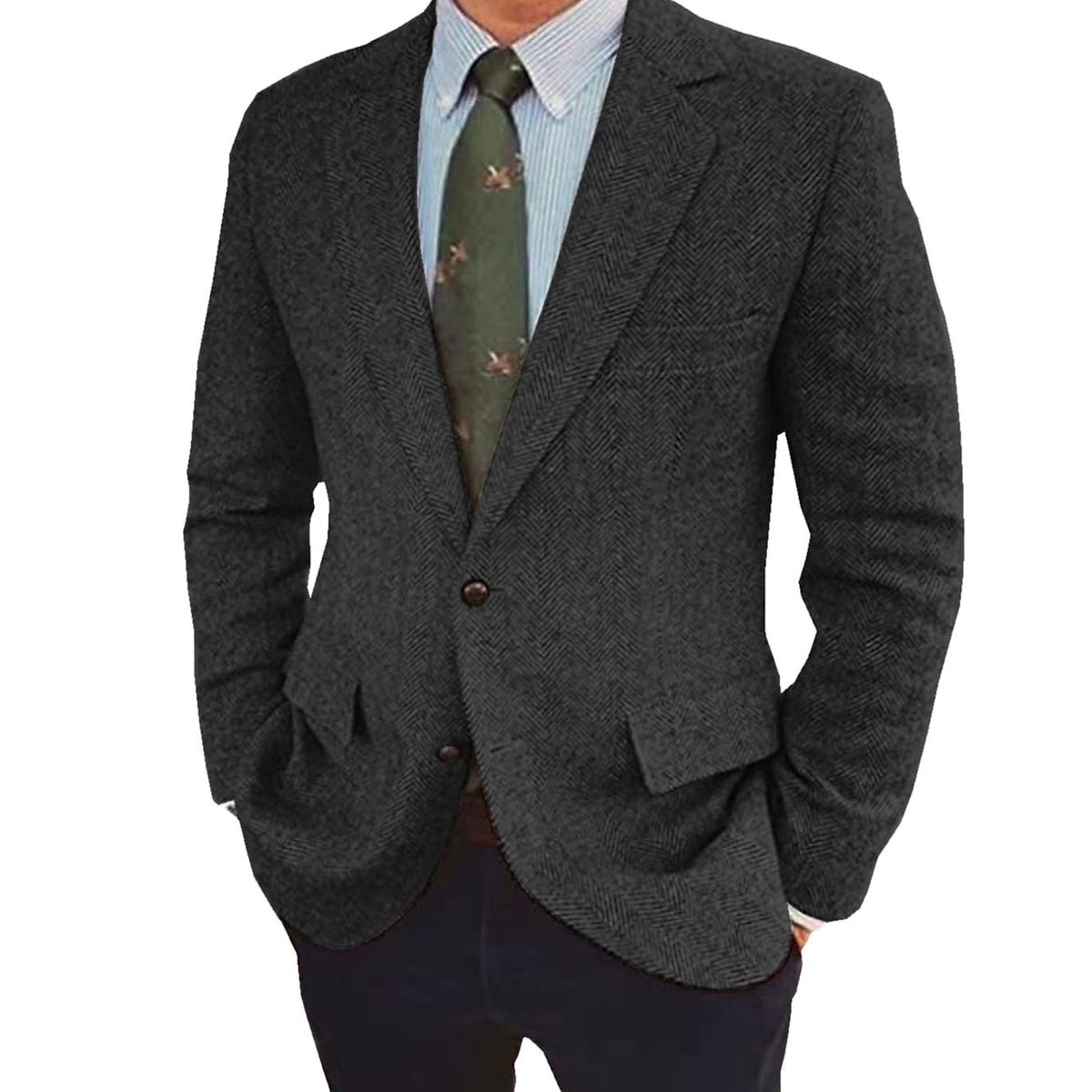 Roger | Men's Single-Breasted Blazer, Two-Button Retro Jacket | The Dress Cellar