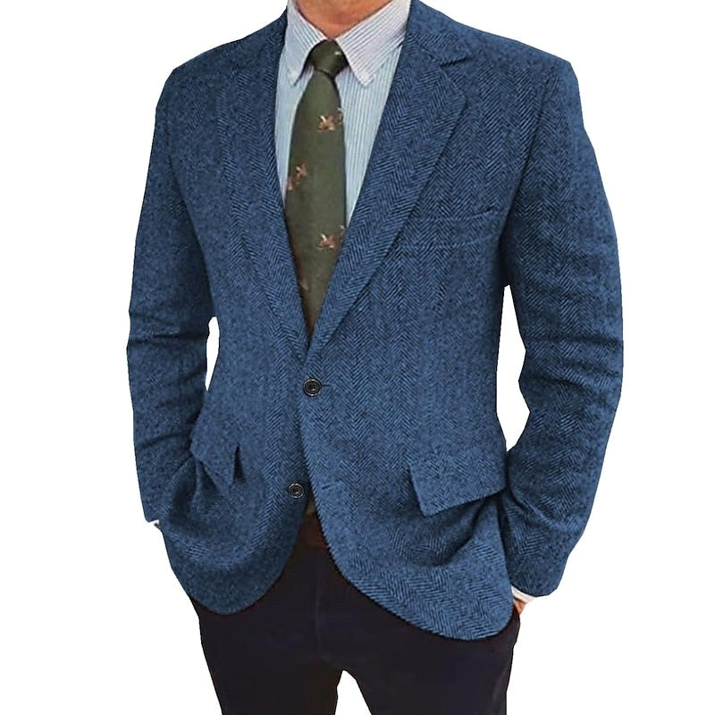 Roger | Men's Single-Breasted Blazer, Two-Button Retro Jacket | The Dress Cellar