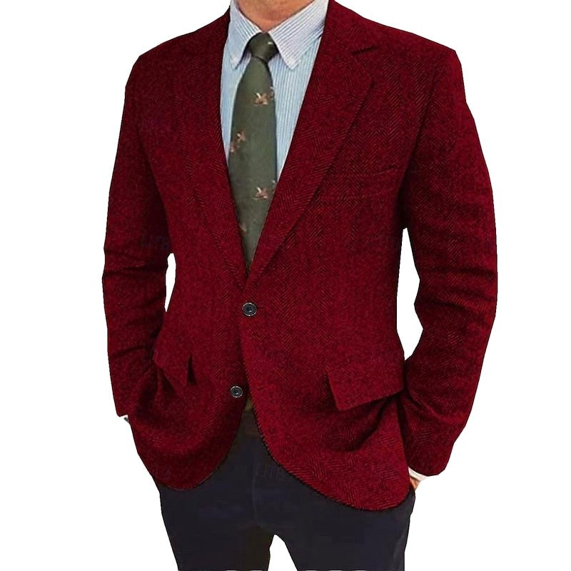Roger | Men's Single-Breasted Blazer, Two-Button Retro Jacket | The Dress Cellar