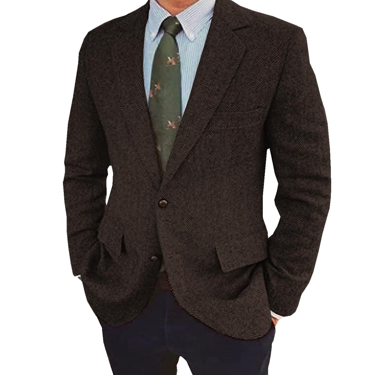 Roger | Men's Single-Breasted Blazer, Two-Button Retro Jacket | The Dress Cellar