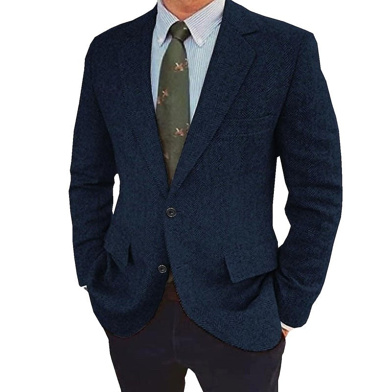 Roger | Men's Single-Breasted Blazer, Two-Button Retro Jacket | The Dress Cellar