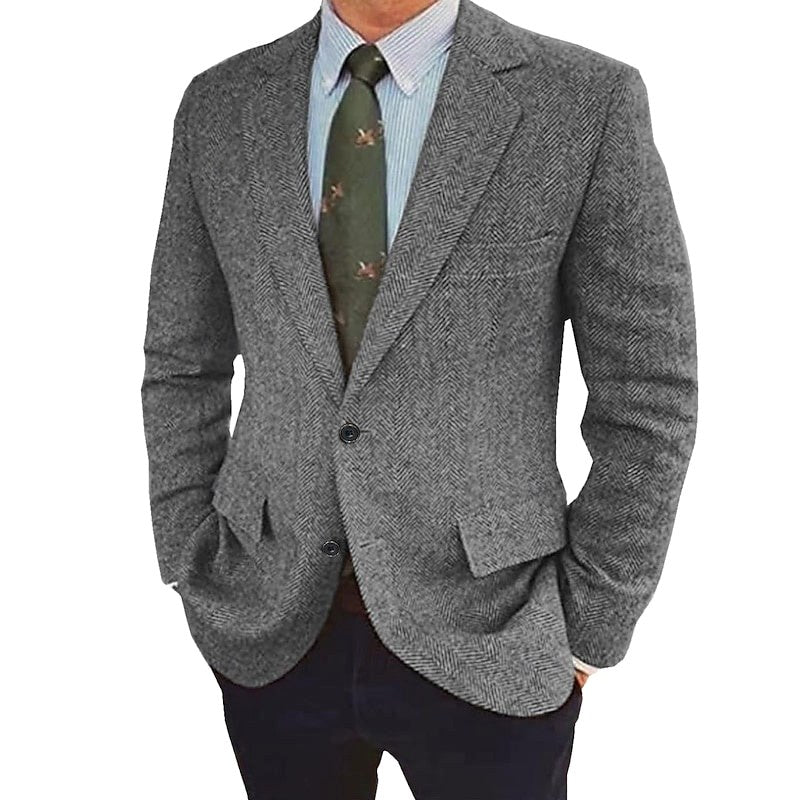 Roger | Men's Single-Breasted Blazer, Two-Button Retro Jacket | The Dress Cellar