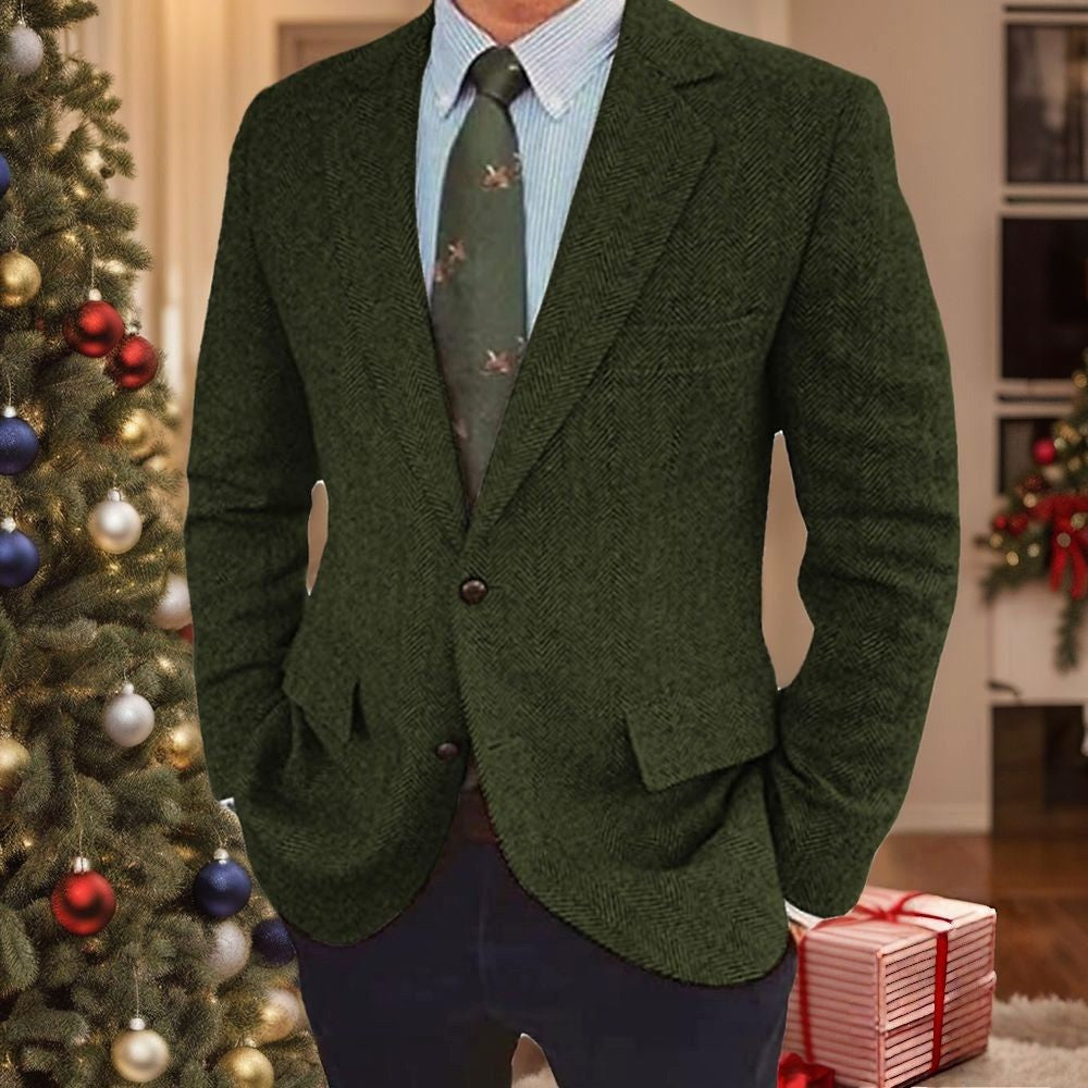 Roger | Men's Single-Breasted Blazer, Two-Button Retro Jacket | The Dress Cellar