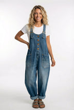 Stella | Women's Adjustable Buckle Denim Overalls - image 1
