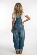 Stella | Women's Adjustable Buckle Denim Overalls - image 2