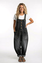 Stella | Women's Adjustable Buckle Denim Overalls - image 3