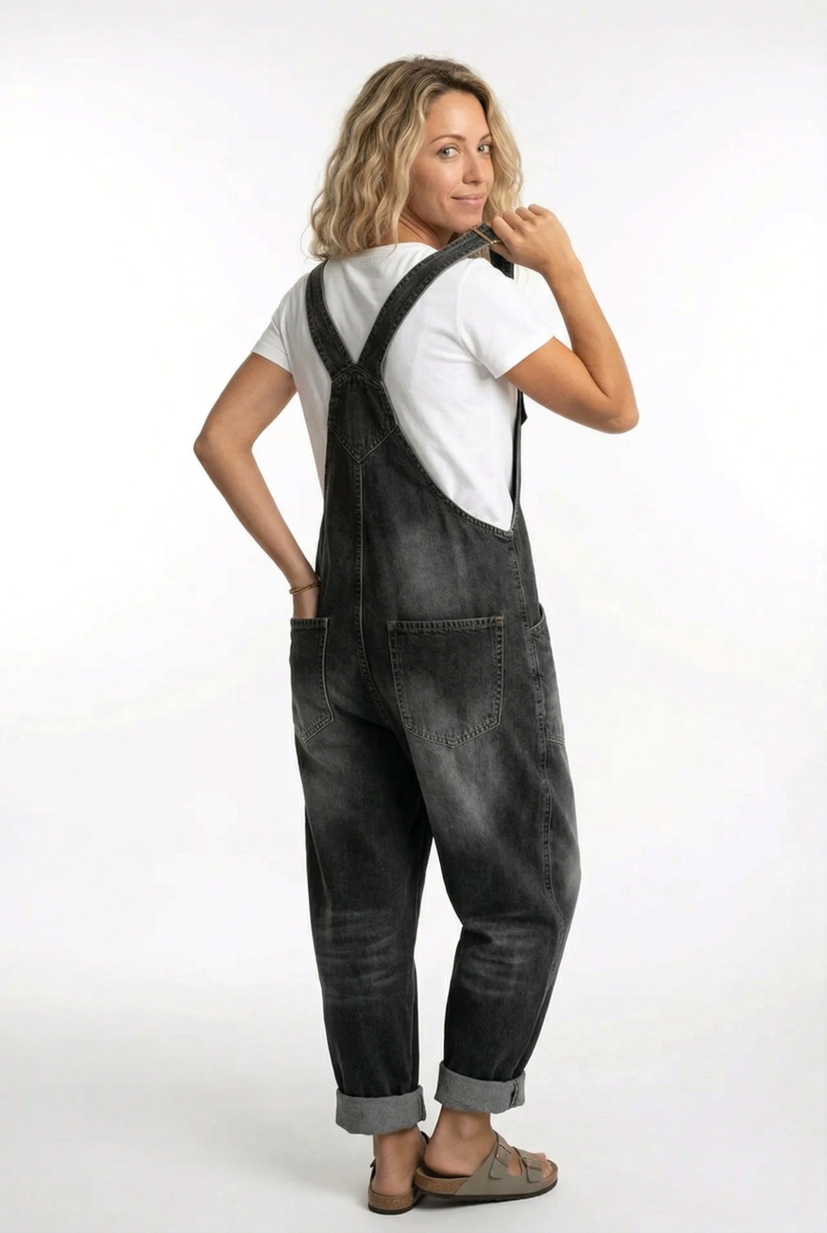 Stella | Women's Adjustable Buckle Denim Overalls - image 4