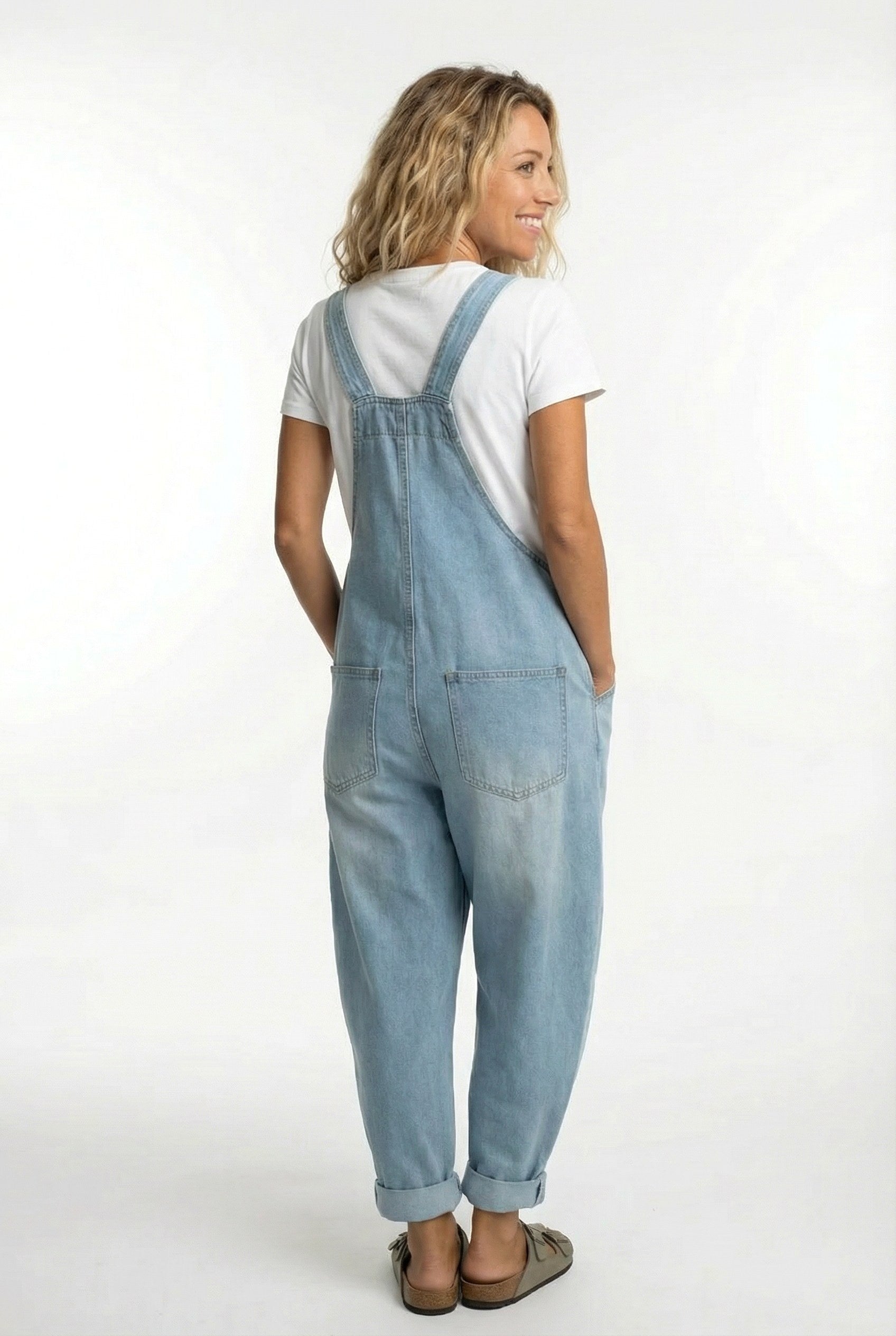 Stella | Women's Adjustable Buckle Denim Overalls - image 6