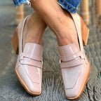 Stella | Women's Shiny Loafers With Wide Heel - image 2