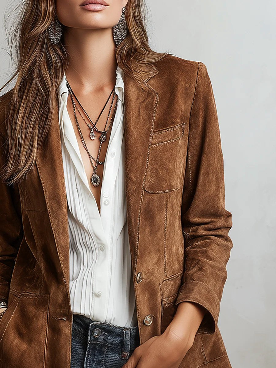 Stella | Women's Vintage Suede Jacket - image 4
