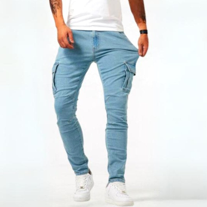 Stuart | Men's Ultra-Stretch Casual Jeans, Slim-Fit Denim Jeans | The Dress Cellar