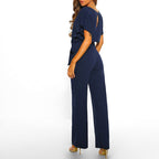 Sutton | Women's Tie-Front Batwing Jumpsuit - image 8