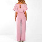 Sutton | Women's Tie-Front Batwing Jumpsuit - image 9